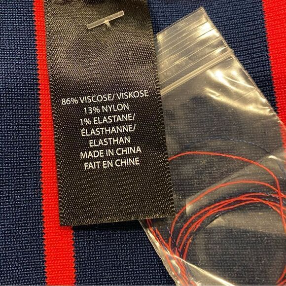 Pink Tartan Red Blue Stripe Bodycon Dress Size Large - Picture 3 of 4